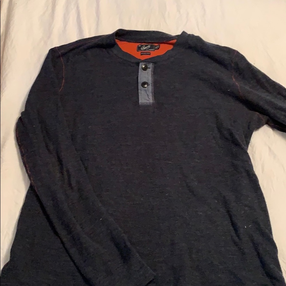 Blue comfy soft long sleeve henly